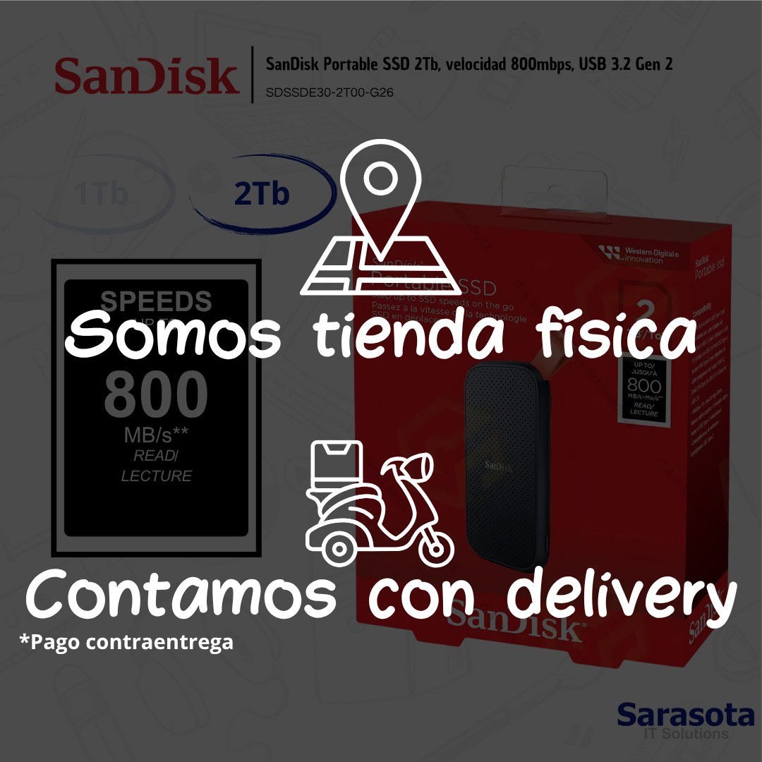 accesorios para electronica - SanDisk Portable SSD 2Tb, 800mbps, USB 3.2 2