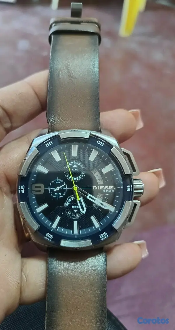 joyas, relojes y accesorios - Reloj Diesel correa en cuero y caja en  Acero Inox 4