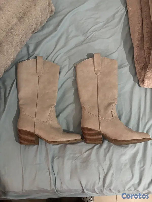 zapatos para mujer - Botas vaqueras de color Gris Arena 4