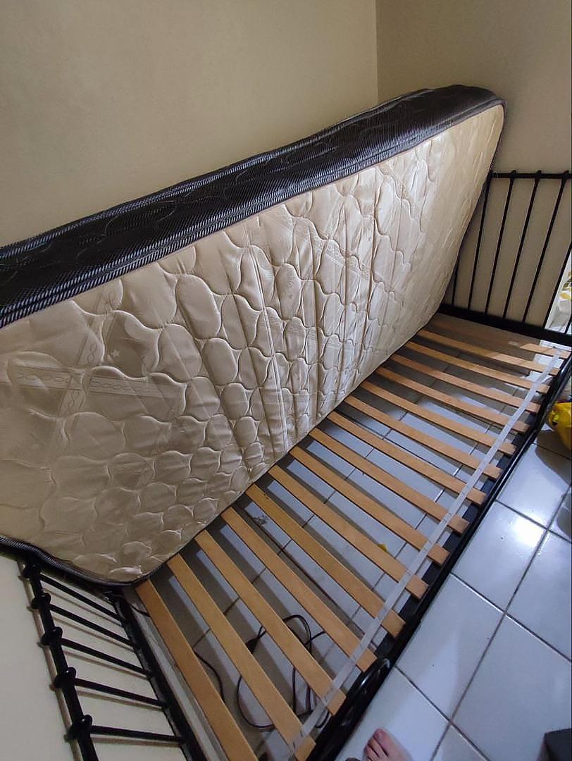 muebles y colchones - Cama Twin Ikea con Colchon pillow top