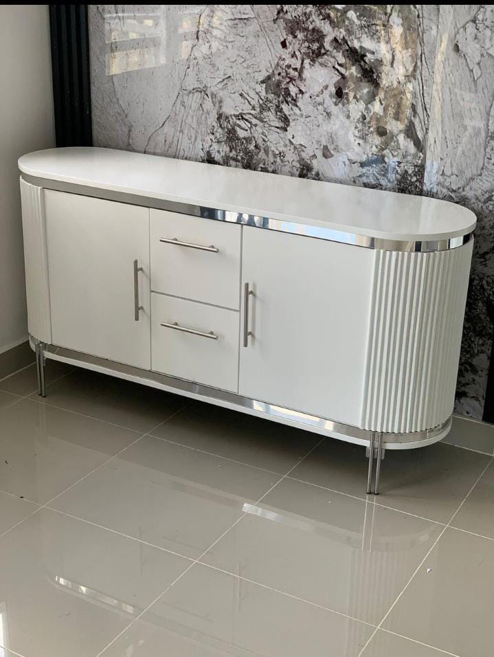 muebles y colchones - Credenza moderna planteada y dorada  1