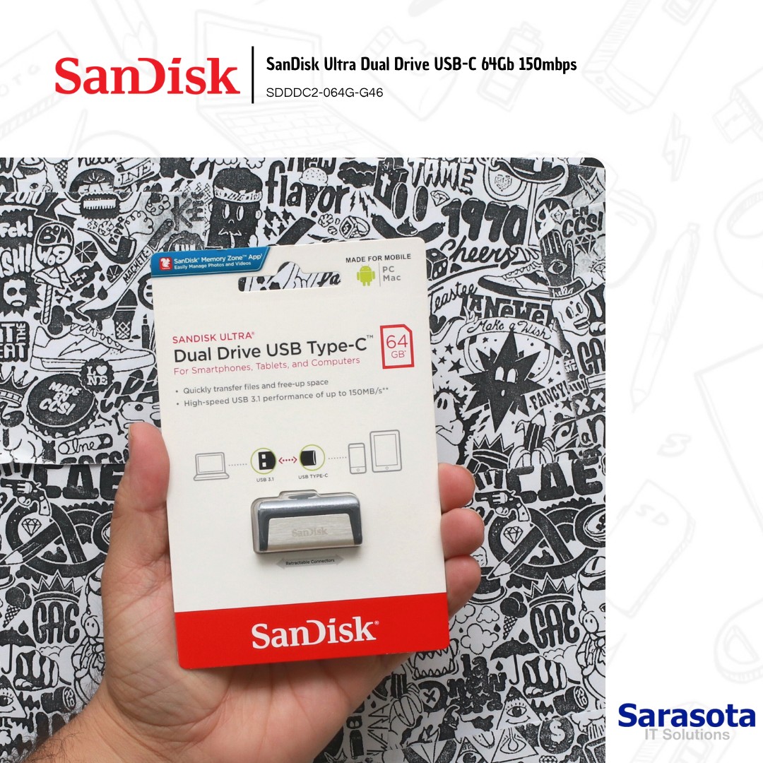 accesorios para electronica - Sandisk memoria USB 3.1 Dual Drive de 64Gb
