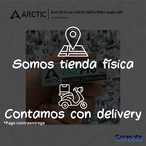 accesorios para electronica - Arctic Disipador térmico M2 Pro 2280 Silver 4