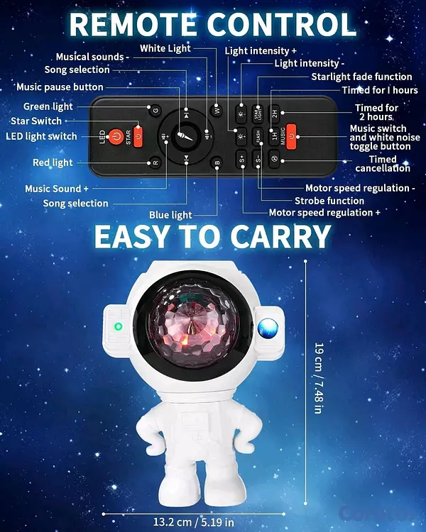 accesorios para electronica - 🚀✨ PROYECTOR DE GALAXIA ASTRONAUTA + BOCINA BLUETOOTH 3