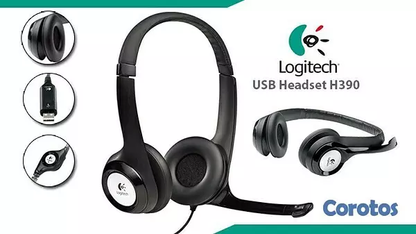 computadoras y laptops - AUDIFONO CON MICROFONO LOGITECH H390 PC INTERNET CLEAR CHAT CONFORT USB 2