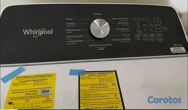 electrodomesticos - Lavadora Inverter Whirlpool Automática 20 Kg/40LB. 2