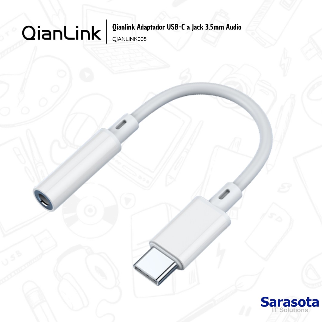 accesorios para electronica - Adaptador USB-C a Jack 3.5mm Audio Qianlink 1