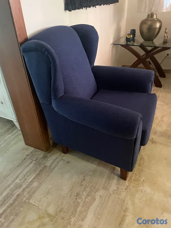 decoración y accesorios - Vendo 2 Butacas Ashley azul oscuro  2