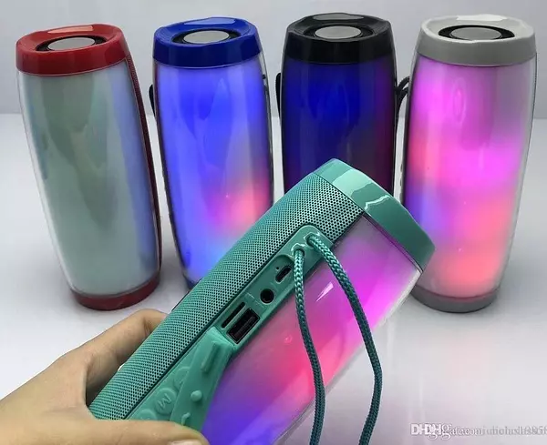 accesorios para electronica - Bocina inalámbrica Bluetooth Con Luces Portátil Altavoz Recargable Tipo JBL 6