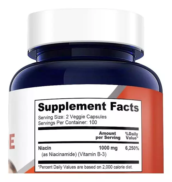 Salud y Equipamiento Médico - Niacinamida 1000mg 200 Cap Nusapure 2
