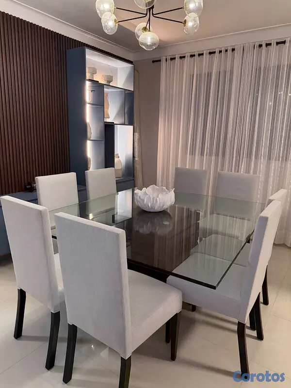 muebles y colchones - Hermoso Comedor de 8 sillas en caoba  2