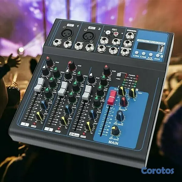 camaras y audio - MEZCLADOR DE SONIDO MIXER 4 CANALES SQ-04 5