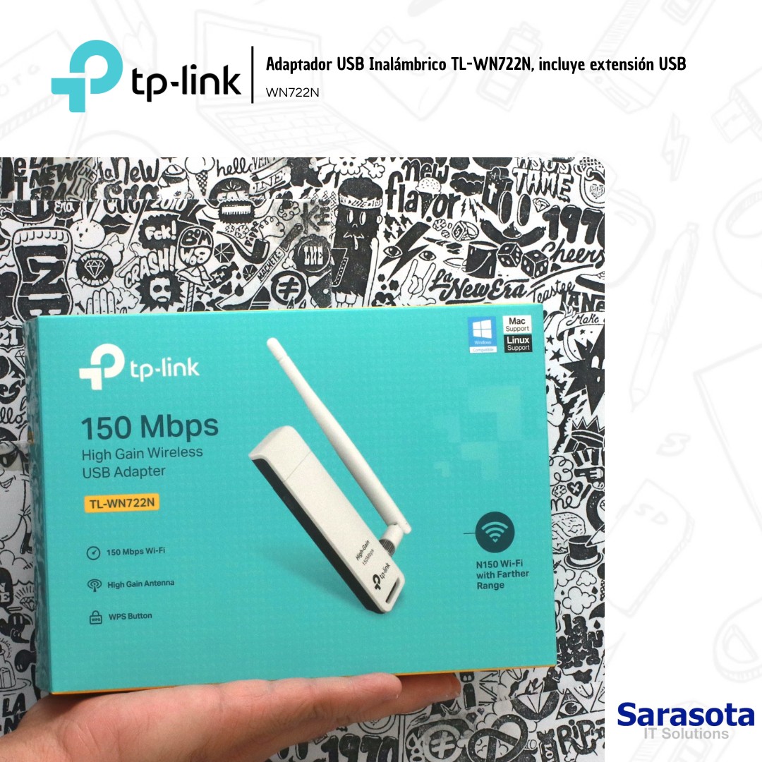 accesorios para electronica - Tp-Link Adaptador USB Inalámbrico TL-WN722N 0