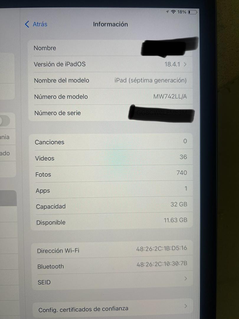 celulares y tabletas - iPad 7ma Generación nitida 1
