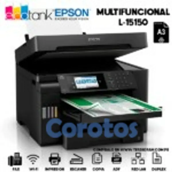 impresoras y scanners -  EPSON ECOTANK L15150 SISTEMA MULTIFUNCIONAL A3, SCANER Y COPIA A3    2
