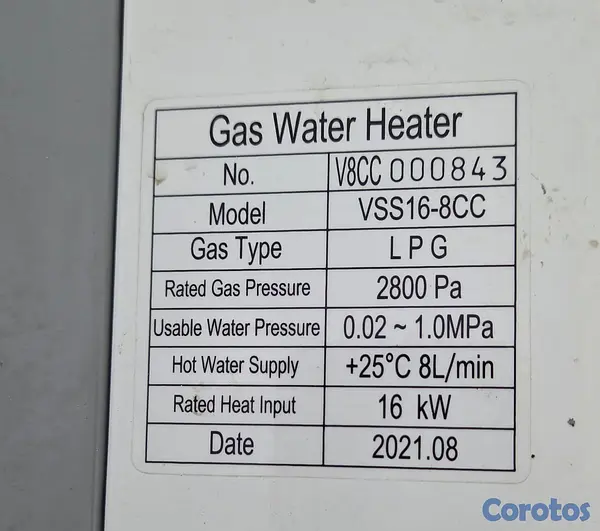 electrodomesticos - Calentador de Gas 8 lt/min 4