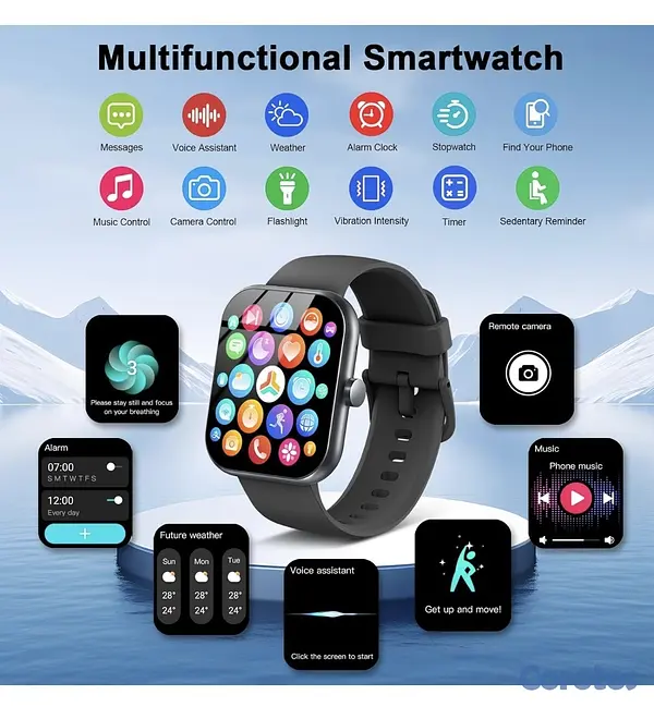 otros electronicos - Smart watches color negro  5