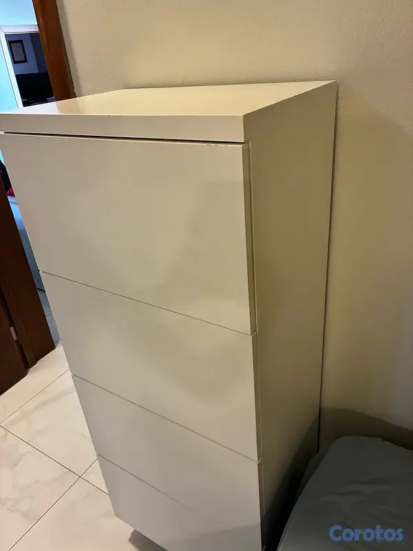 muebles y colchones - Gavetero alto IKEA blanco de 4 gavetas 2