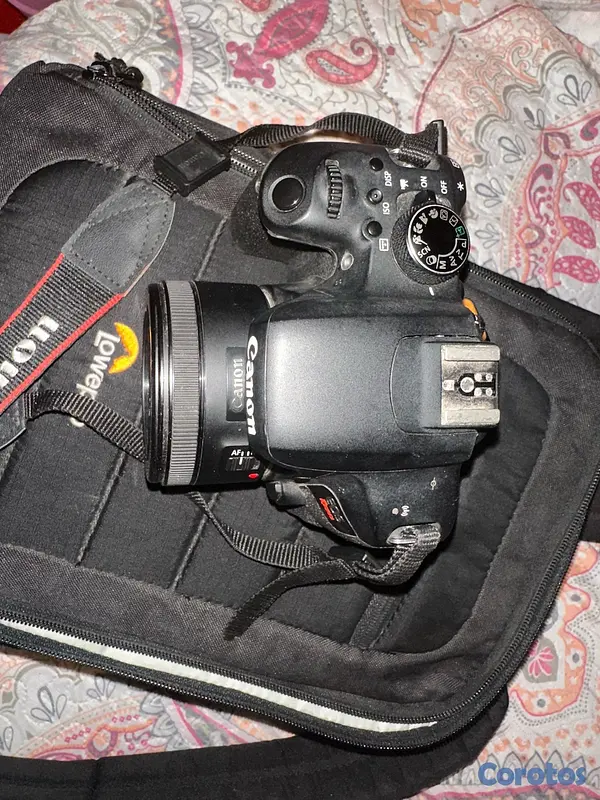 camaras y audio - cámara canon con lente 50mm y su flash  2