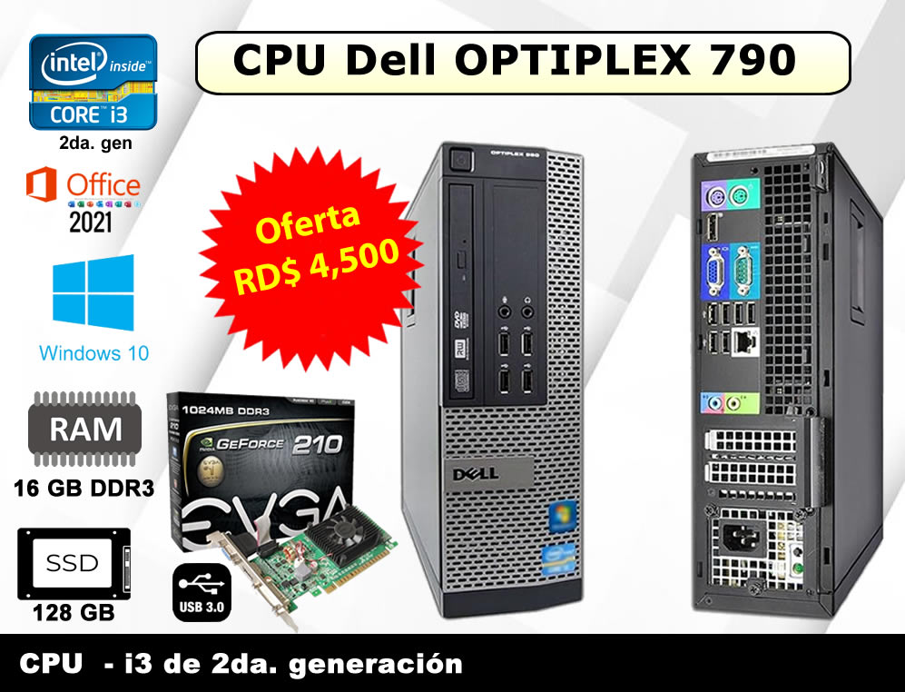 computadoras y laptops - CPU Dell Optiplex 790