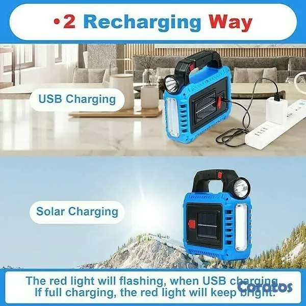 tours y viajes - LINTERNA SOLAR MULTIFUNCIONAL PARA ACAMPAR F-915 5