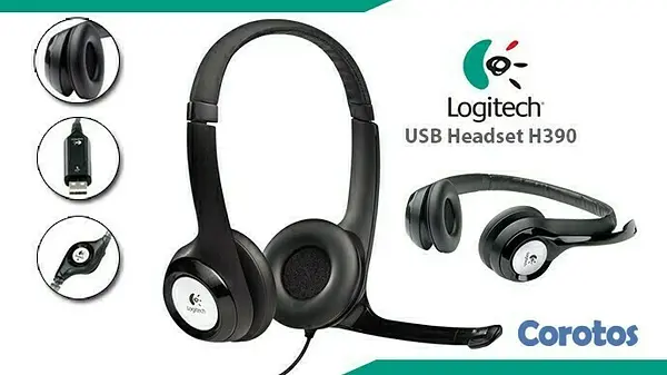 camaras y audio - AUDIFONO CON MICROFONO LOGITECH H390 PC INTERNET CLEAR CHAT CONFORT USB 2