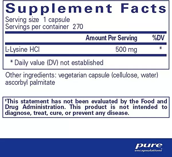 Salud y Equipamiento Médico - L-lisina - Pure Encapsulations 2