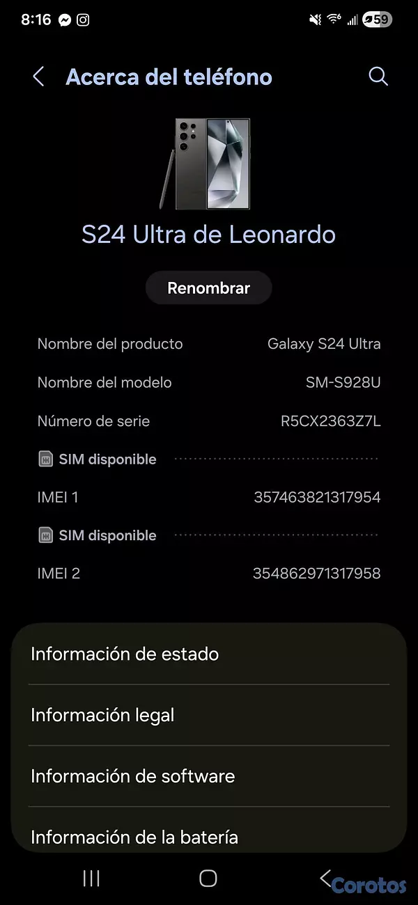 celulares y tabletas - Samsung Galaxy S24 Ultra 256GB – Como Nuevo 🔥 2