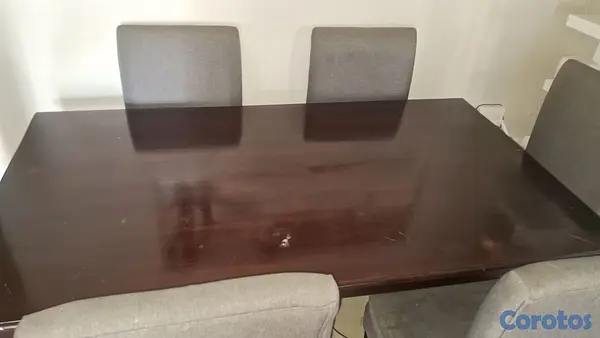 muebles y colchones - juego de comedor 6 sillas 2