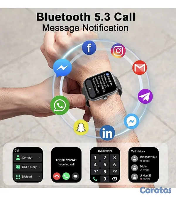 otros electronicos - Smart watches color negro  3