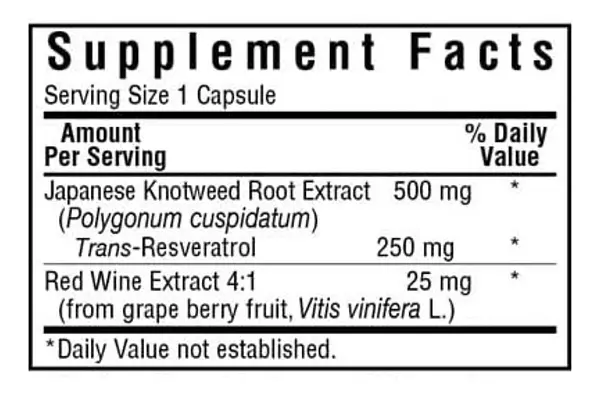 Salud y Equipamiento Médico - Resveratrol 250mg Bluebonnet 2