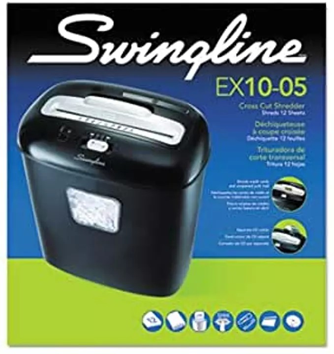 computadoras y laptops - TRITURADORA DE PAPEL SWINGLINE EX10-05, CAPACIDAD DE CORTE MANUAL 10 HOJAS 