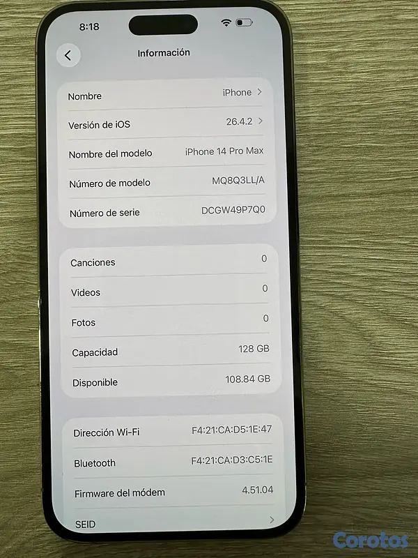 celulares y tabletas - iPhone 14 Pro Max 128GB 10