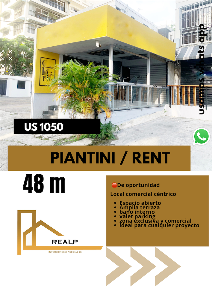 oficinas y locales comerciales - Local con terraza en Piantini 0