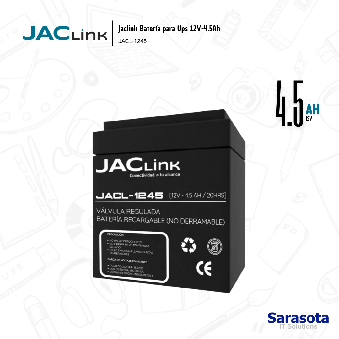 accesorios para electronica - Jaclink Batería para Ups 12V-4.5Ah  1