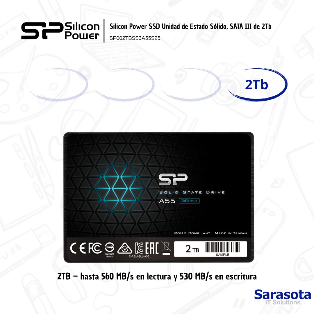 accesorios para electronica - Silicon Power SSD 2Tb disco de Estado Sólido 1