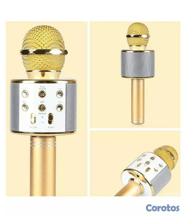 otros electronicos - Microfono Inalambrico Bluetooth Karaoke con Bocina Recargable Inhalambrico 2
