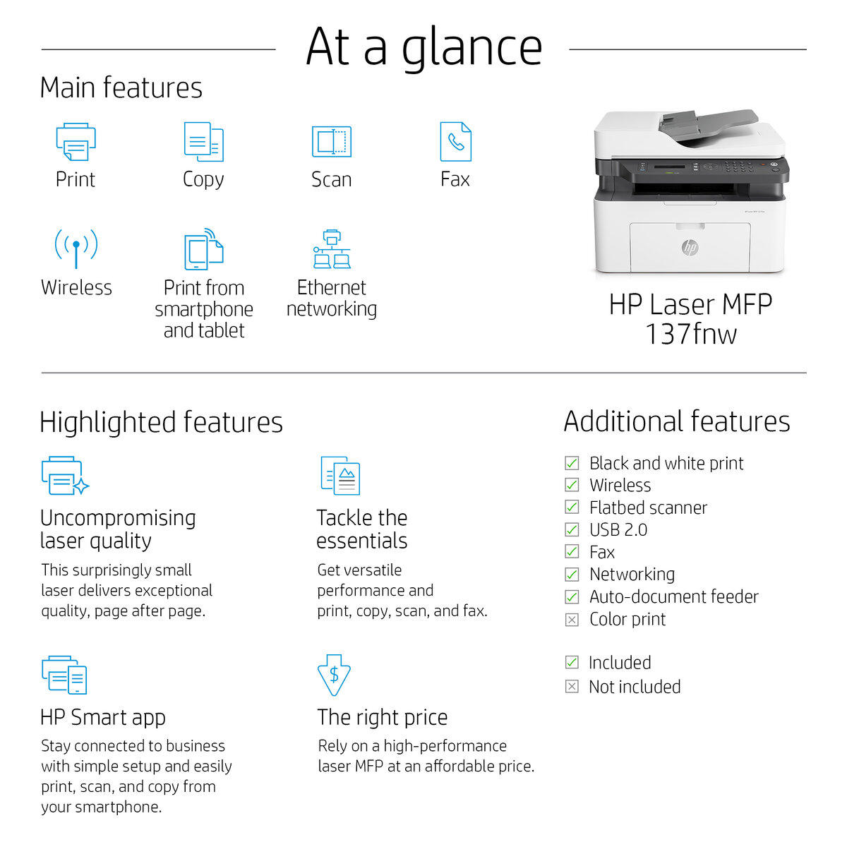 impresoras y scanners - MULTIFUNCIONAL HP LASERJET PRO MFP M137FNW COPIA,IMPRIME,SCANER, Wi-Fi 1
