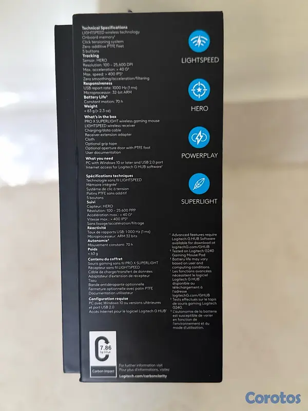 computadoras y laptops - 🖱 Logitech G Pro X Superlight — Como Nuevo 2
