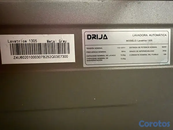 electrodomesticos - Lavadora Automatics Drija 13,5KG 5
