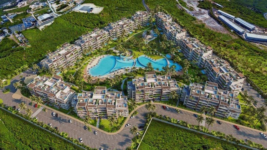 apartamentos - Proyecto en venta Punta Cana #24-154 dos dormitorios, jardín privado, vista pano 9