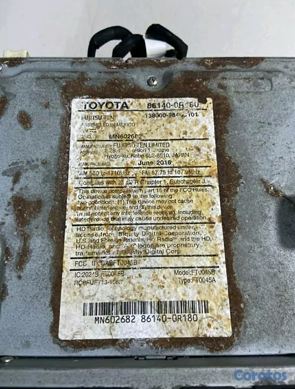 repuestos - radio para toyota rav4 2012-2015 5