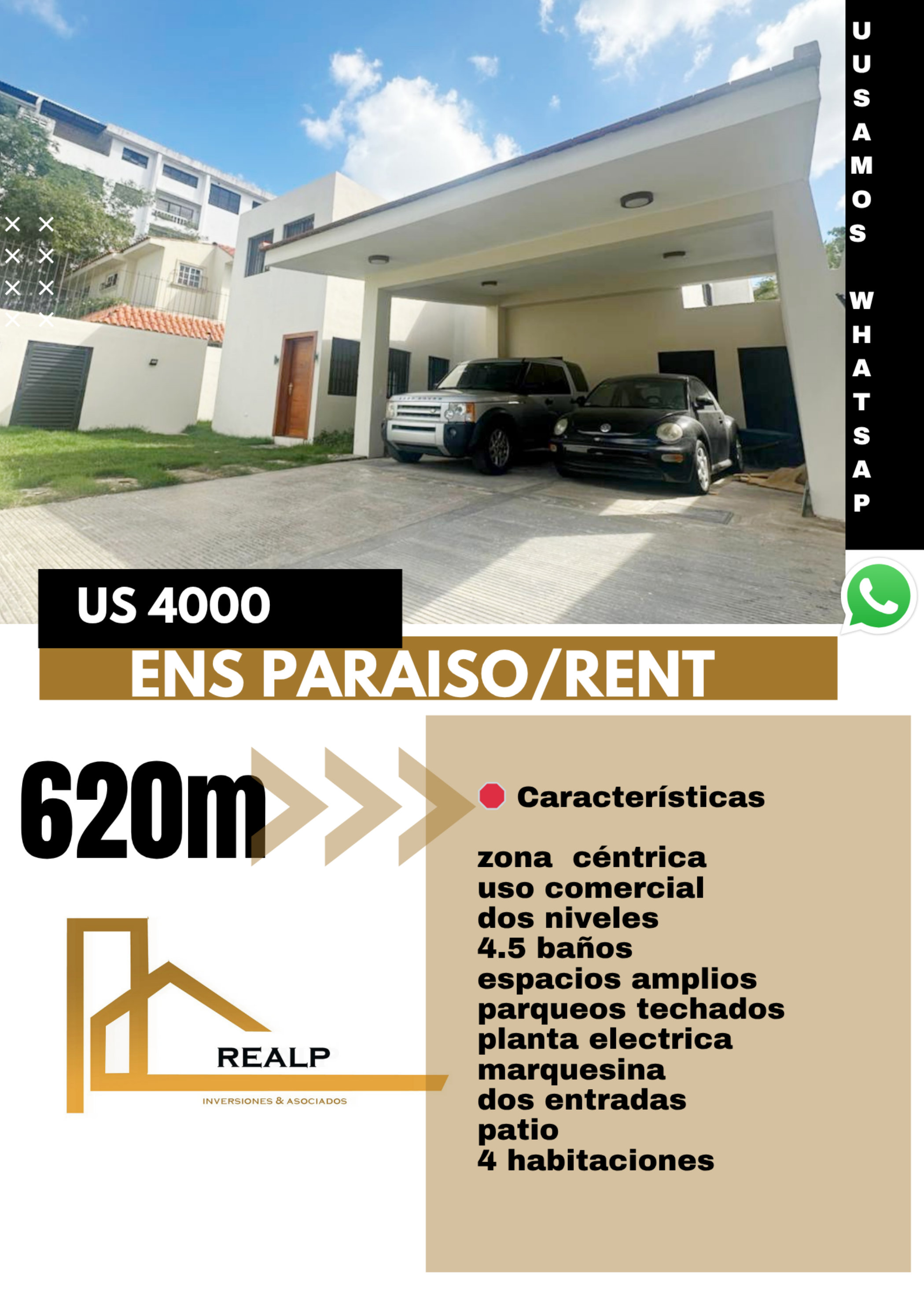 casas - alquiler casa comercial dos niveles 