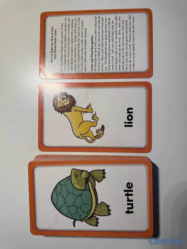 juguetes - tarjetas de aprendizaje, 324 tarjetas 56c/u. 8