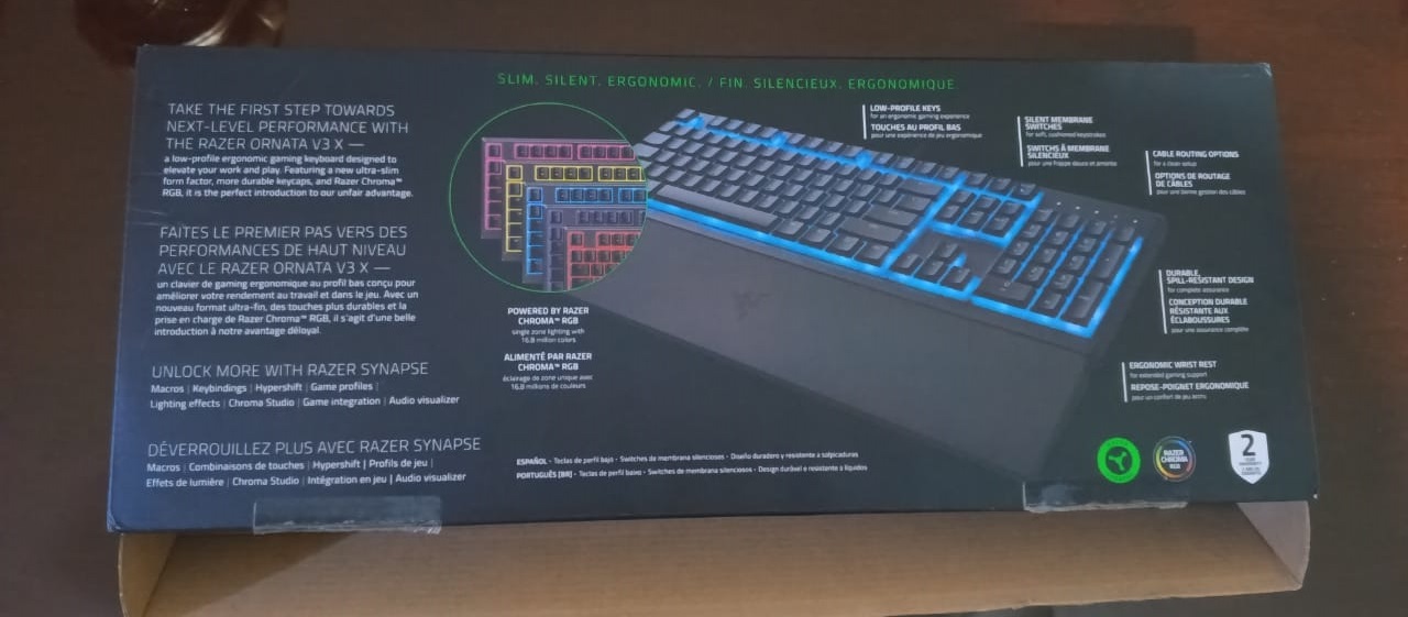 computadoras y laptops - Teclado Razer Ornata V3 X 6