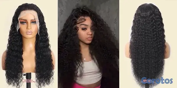 joyas, relojes y accesorios - Peluca de cabello humano rizada frontal HD 250 de densidad y 30 pulgadas 3