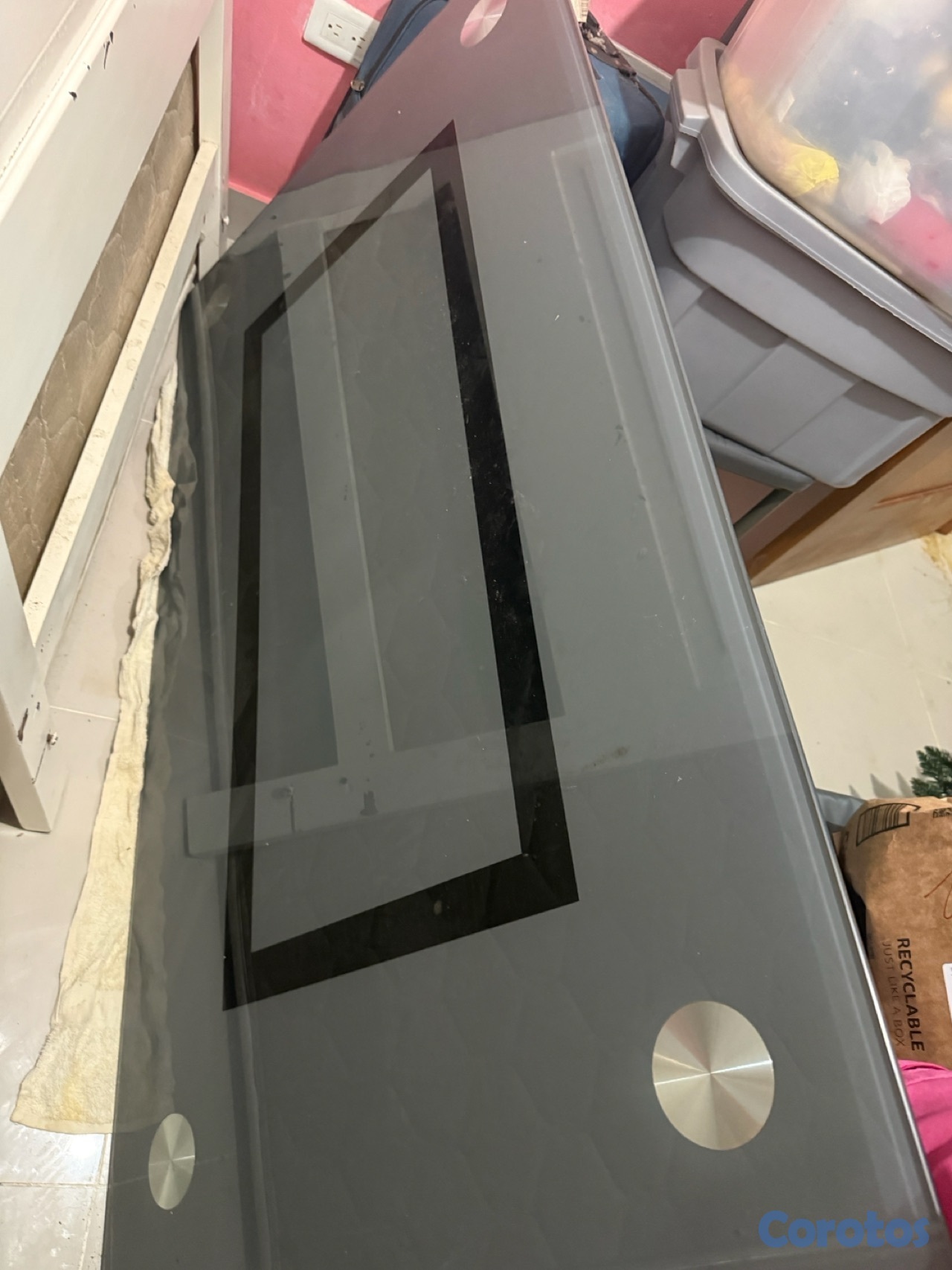 decoración y accesorios - tope de cristal para mesa 3