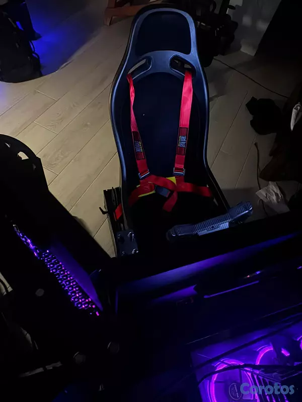 consolas y videojuegos - Rig Profesional Sim Racing – Cockpit + Moza + Trip 2