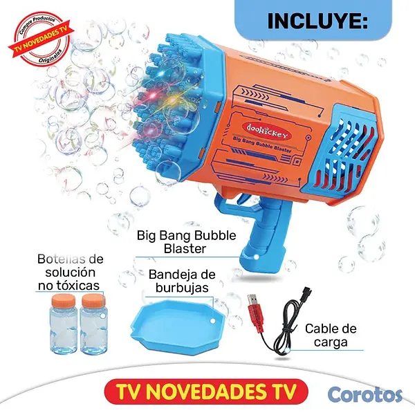 juguetes - Lanzador de Burbujas Bubble Blaster 4