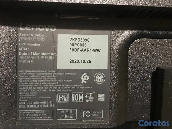 computadoras y laptops - Monitor Lenovo ThinkVision 19.5" (Panel IPS) 3